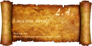 Laczina Arnó névjegykártya
